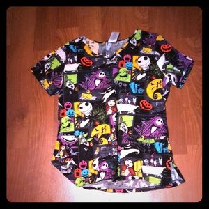 Nightmare Before Christmas Scrub Top